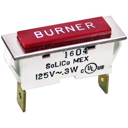 Montague Signal Light3/8" X 1-5/16" Red For  - Part# Mon1295-5 MON1295-5